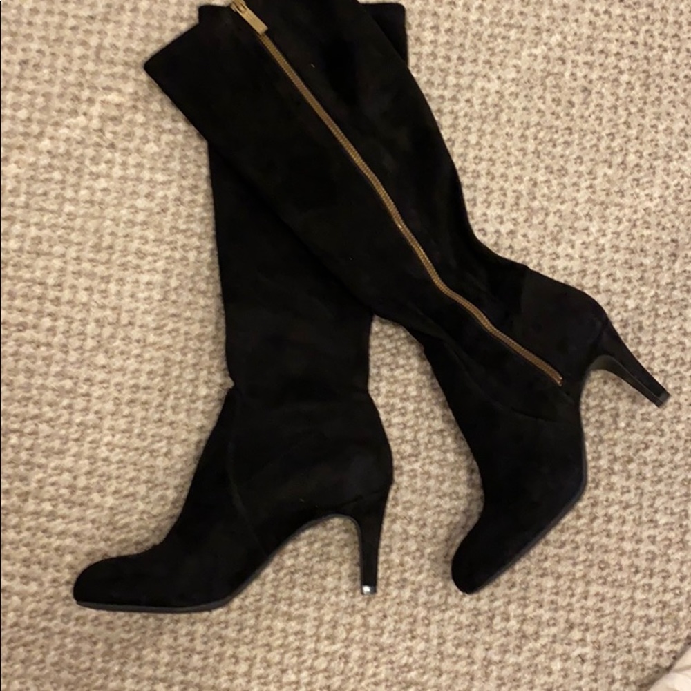 BCBG Stretch Suede Boots